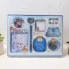 Comércio Exterior Transfronteiriço Série Labubu Caderno de Couro 64K Conjunto Divertido de Papelaria Caderno Planejador Combo de Arte com Contas Atacado