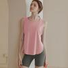 Regata Esportiva Solta de Secagem Rápida para Mulheres 2026 Novo Estilo Roupa para Corrida Yoga Cover-Up Sem Mangas Top de Fitness Verão