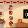 2026 Ano do Cavalo Parede de Fundo de TV Decoração Pendurada Enfeites Hall de Entrada Combinação de Pinturas Penduradas Novo Estilo Chinês Paz e Alegria Decorações Penduradas