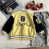 Jaqueta Masculina Infantil 2026 Nova Roupa de Primavera e Outono Jaqueta Estilosa e Cool Top Infantil Estilo Coreano Jaqueta de Baseball