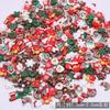 Parche de resina decorativo navideño diy horquilla diadema diadema accesorios para el cabello material accesorios