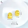 Contas da Sorte Banhadas a Ouro com Furos, Urso Atrai Sorte Contas com Furo Grande Acessórios para Joias DIY Feitas à Mão Venda por Atacado