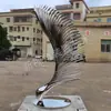 Escultura de Fuente de Agua Grande para Exteriores de Acero Inoxidable Personalizable, Escultura Decorativa de Paisaje Abstracta con Espejo para Exteriores
