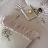 Estilo Francês de Luxo Leve Conjunto de Quatro Peças 100S Algodão de Fibra Longa de Xinjiang Conjunto de Quatro Peças Algodão Puro Bordado Macio Lençol de Cama Capa de Edredom Roupa de Cama