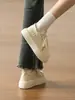 Zapatos de lona ligeros con suela gruesa de estrellas para mujer, zapatillas casuales blancas versátiles, mocasines, nuevo modelo primavera/verano 2026