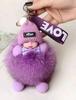 Boneca de Pelúcia para Dormir com Pelo de Raposa Chaveiro de Pelúcia Pingente Pendurado Fofo Pingente Pendurado para Bolsa de Pelúcia Boneca de Presente para Namorada