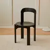 Silla de Comedor Nórdica de Madera Maciza Estilo Mid-Century Hogar Retro Sala de Estar Respaldo Colorida Diseñador Rey Silla Moderna Duradera
