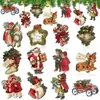 Placa Decorativa de Natal para Jardim com Estaca Divertida Boneco de Neve ao Ar Livre Plástico Ondulado Gramado Jardim Festa Suprimentos