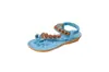 Sapatos Femininos Estilo Étnico Boêmio, Sandálias Rasteirinhas de Moda para o Verão na Praia, Chinelos com Contas, Sandálias Estilo Europeu e Americano