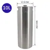 Barril de Cerveza Artesanal 5L/8L/10L Metálico Portátil Barril Dispensador para Exteriores Barril de Segunda Fermentación Conservador de Presión Mini para Homebrew