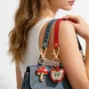 Llavero de Moda Más Vendido de Amazon para Mujer, Lindas Decoraciones de Seta y Manzana para Bolsos, Exquisitos Dijes para Bolsos en Stock