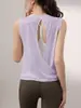 Tencel Copo de Nieve Sexy Espalda Descubierta Ropa de Yoga Chaleco Deportivo para Mujer Correr Entrenamiento Fitness Top sin Mangas Cubre-todo Verano