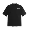 Marca de Moda Americana Representa Logo Básico Pequeño Letra Camiseta de Manga Corta Holgada Casual para Hombre y Mujer Transfronteriza Media Manga