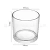 Frasco de Vidro para Vela de Aromaterapia Frasco Refil Transparente Elegante Simples Caseiro Enfeites para Atmosfera Caseira