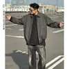Chaqueta de Gamuza Casual Elegante para Primavera Otoño Solapa Americana Tallas Grandes Retro Chaqueta de Cuero para Motocicleta Hombre Top de Moda