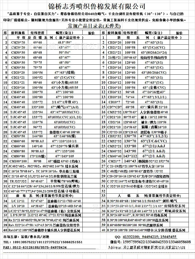 !全棉无弹类产品目录表.png