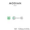 Pendientes de Plata S925 Modian Color Paraíba Corte Fuego Artificial para Mujer Lujo Ligero Brillantes Relajación Pendientes Ins