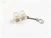 Chaveiro de brinquedo com interruptor colorido de som suave de 2 teclas para alívio do estresse, acessório de pingente popular luminoso para alívio do estresse