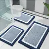 Alfombrilla de Suelo Rayada Imitación Cachemir Simple de Amazon Alfombrilla de Suelo para Baño en Forma de U Juego de Tres Piezas para Baño Alfombrilla Absorbente para Pies