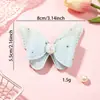 Producto semiacabado de mariposa de tela con perlas y pedrería, adorno de mariposa 3D con cuentas de satén, accesorios para el cabello para niños de bricolaje, accesorios para zapatos y sombreros