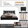 Frete grátis cama de couro preto minimalista italiana nuvem real quarto principal armazenamento de pressão de ar bolsa dupla macia tatami couro cama de arte