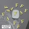 X41 novo dourado 26 letras em inglês joias para unhas atacado simples tridimensional liga metálica diy decoração de unhas