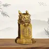 Adorno de Piedra Tai Sui de Latón Puro, Piedra que Atrae la Fortuna, Piedra de Riqueza Pixiu, Decoración de Mesa para Sala de Estar del Hogar