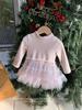 Roupa Infantil Jenny para Meninas Conjunto Estilo Western para Meninas Outono e Inverno Bebê Menina Top com Costura de Renda de Princesa e Leggings