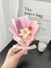 Bolsa de Reunião Mini Buquê Flores Secas Flores Preservadas Rosas Artificiais Presentes para Namorado Namorada Aniversário Dia das Mães