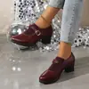 Sapatos de Corte Profundo, Sapatos de Bico Fino, Saltos Altos para Mulheres, Saltos Bloco, Solas Macias Que Não Cansam Seus Pés, Sapatos de Mãe, Sapatos Femininos de Solado Macio Que Não Cansam Seus Pés