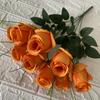Tela abrasiva 9 cabezas hierba de agua corazón liso capullo flor artificial accesorios planta artificial flor decoración hogar sala de estar flor artificial