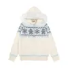 Suéter de Punto con Capucha Estilo Fair Isle de Muñeco de Nieve Lindo Otoño e Invierno Nuevo Estilo Perezoso Chaqueta Cardigan Desmontable con Cuello de Piel
