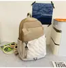 Nova Mochila de Letras de Alto Valor de Cor Casal Casual Simples Leve para o Trabalho Moda Versátil Mochila de Grande Capacidade