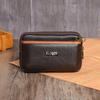 Atacado de fábrica bolsa masculina para celular bolsa de cintura com cinto de couro bolsa de moedas multifuncional horizontal à prova d'água para negócios