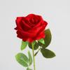 Flanela artificial única rosa vermelha decoração para casa buquê de casamento dia dos namorados chinês dia dos namorados rosa flor falsa atacado