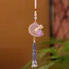 Colgante de Brocado de Canción Festival de Medio Otoño Palacio Lunar Conejo de Jade Colgante de Borla de Brocado de Canción Producto Terminado Nuevo Estilo Chino Estilo Nacional Adorno de Colgante para Solapa Hanfu