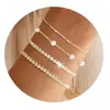 Pulsera de Cadena Retorcida Trenzada de Latón Chapado en Oro Real Transfronteriza Europea y Americana Set de Pulseras Estilo Lujo Ligero de Moda