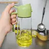 Dispensador de Aceite para Uso en Cocina, Dispensador de Aceite en Spray 2 en 1, Botella de Vidrio para Condimentos de Salsa de Soja y Vinagre, Presionar para Abrir y Cerrar, Sin Residuos de Aceite