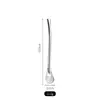 Amazon acero inoxidable 304 cuchara-popote té aromático fruta mate cuchara de té filtro integrado doble propósito popote cuchara removedora