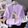 Camiseta de Manga Larga 100% Algodón Puro para Niñas, Nuevo Estilo Primavera y Otoño 2026, Tops de Dibujos Animados de Moda para Niños