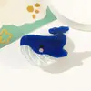 Presilha de Cabelo Fofa Desenho Animado Animal Série Oceano Pequena Imitação Acetato Concha Golfinho Estrela do Mar Franja Lateral Filhote