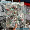 103.0 Série de Horror em Miniatura Adesivo Arte Paisagismo Azul Adesivo Cena de Rua Especial Óleo Adesivo Miniatura Cena Manual de Adesivos