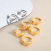 Anillo de acero de titanio francés con personalidad creativa, gesto OK, no se desvanece, joyería de nicho, joyería de mano, venta caliente transfronteriza