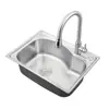 Acero Inoxidable 201 Fregadero de Cocina de un Solo Tazón Extensible Lavaplatos de Gran Capacidad de un Solo Tazón