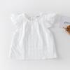 Lingfeng Roupas Saia Tutu Conjunto de Duas Peças Infantil Novo Estilo Verão 2026 Meninas Manga Sem Mangas Plissado Renda Conjunto