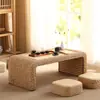 Mesa de Té Tatami de Ratán, Mesa de Té Pequeña, Repisa de Ventana de Balcón, Mesa de Té Sencilla para Mirador, Mesa Baja Estilo Japonés, Mesa Kang