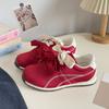 Zapatos Coreanos Forrest Gump de Moda Versátiles para Mujer Primavera 2025 Nuevos Planos Doble Cordón Casuales para Mujer A9879