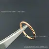 Anel Kaleidoscópio Família Fan para Mulheres, Réplica Kaleidoscópio Luxo Leve Ouro Rosa Ouro Branco Versão Alta Anel Nicho Trevo de Quatro Folhas
