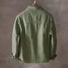 Chaqueta Casual de Trabajo de Marca de Moda de Color Sólido Lavada con Múltiples Bolsillos para Hombre, Holgada, Primavera y Otoño, Ropa Exterior Estilo Japonés
