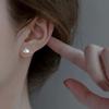 Nuevos aretes de conejo blanco pequeño de gota de pegamento cepillado mate para mujer, moda, lindos, lindos, lindos, aretes simples de conejo, aretes al por mayor
